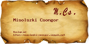 Misolszki Csongor névjegykártya